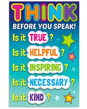 Teacher Think Before You Speak 11x17 Poster front