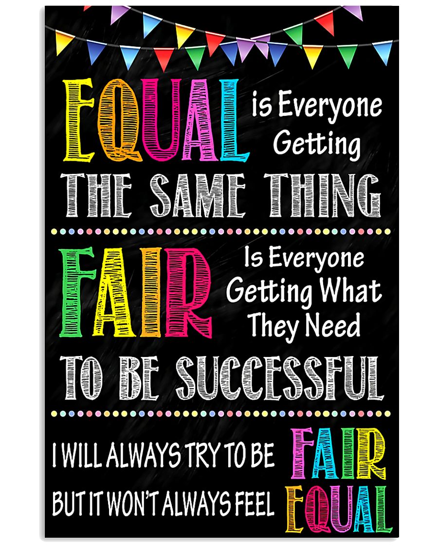 Social Worker Equal And Fair 11x17 Poster