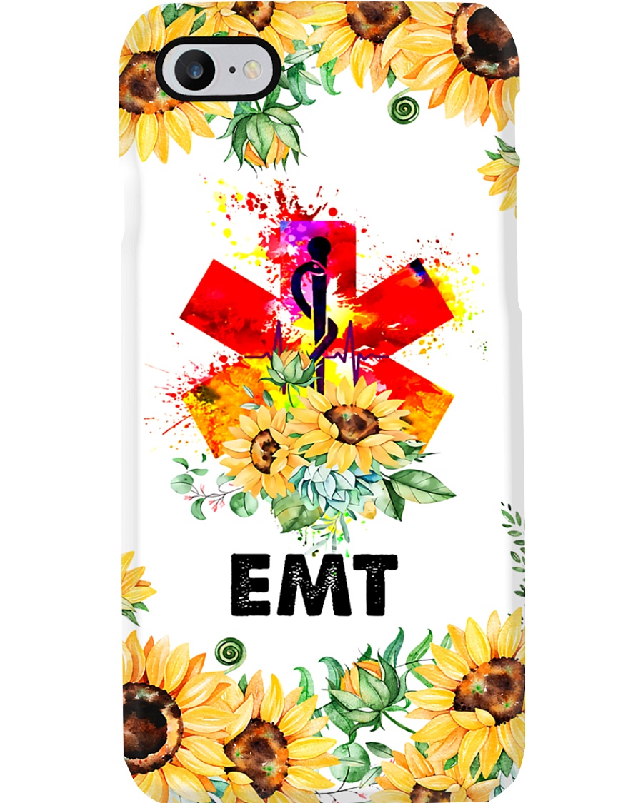 Paramedic EMT Sunflower Logo Phone Case