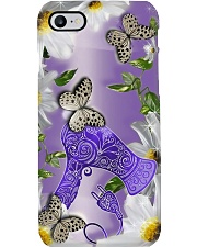 Hairdresser Purple Daisy And Butterfly Hair Dryer Phone Case i-phone-7-case