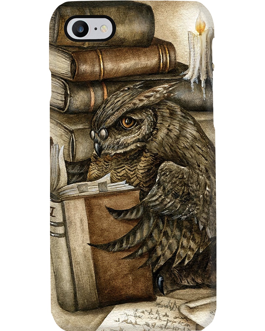 Librarian Owl And Books Phone Case