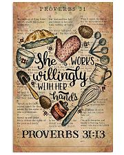 Baking She Works Willingly With Her Hands 11x17 Poster front