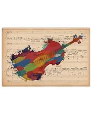 Violinist Colorful Violin Music Sheet 17x11 Poster front