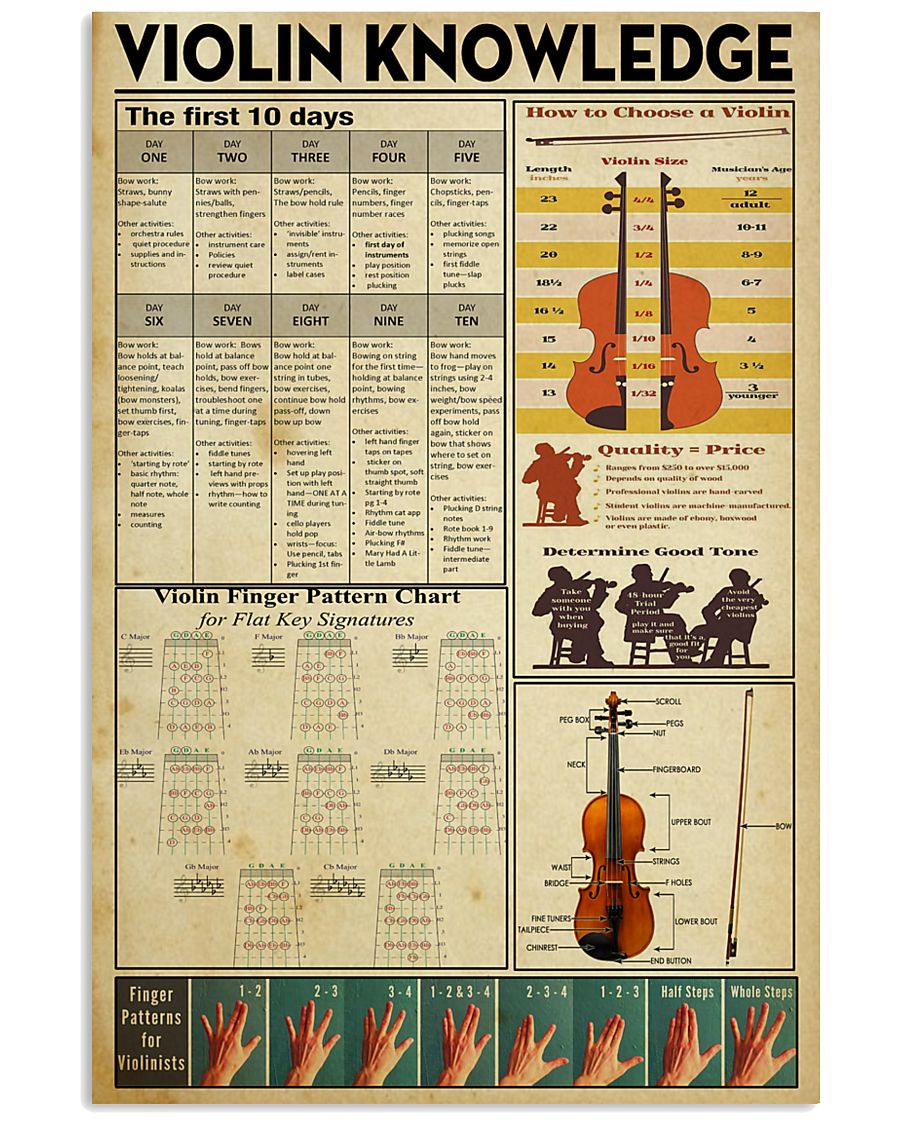 Violin Knowledge 11x17 Poster