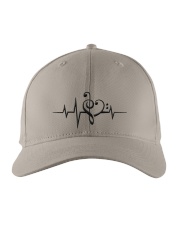 Clef Heartbeat Bass Guitar Embroidered Hat front