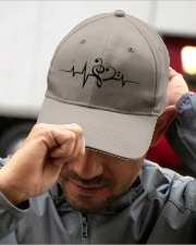 Clef Heartbeat Bass Guitar Embroidered Hat garment-embroidery-hat-lifestyle-01