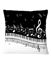 Black keys piano Square Pillowcase thumbnail