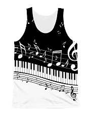 Black keys piano All-over Unisex Tank thumbnail