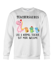 Teachersaurus More Awesome Teacher Crewneck Sweatshirt tile