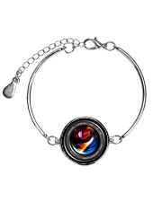Photographer Camera Lenses Keychain Metallic Circle Bracelet thumbnail
