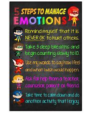 Teacher 5 Steps To Manage Emotions 11x17 Poster front