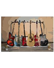 Guitar Watercolor Band 17x11 Poster front
