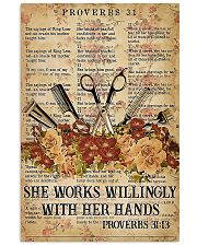 Hairstylist She Works Willingly With Her Hands 11x17 Poster front