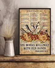 Hairstylist She Works Willingly With Her Hands 11x17 Poster lifestyle-poster-3