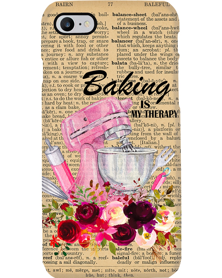 Baking Is My Therapy Phone Case