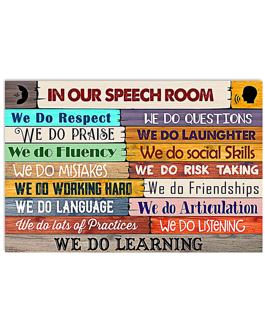 SLP In Our Speech Room 17x11 Poster