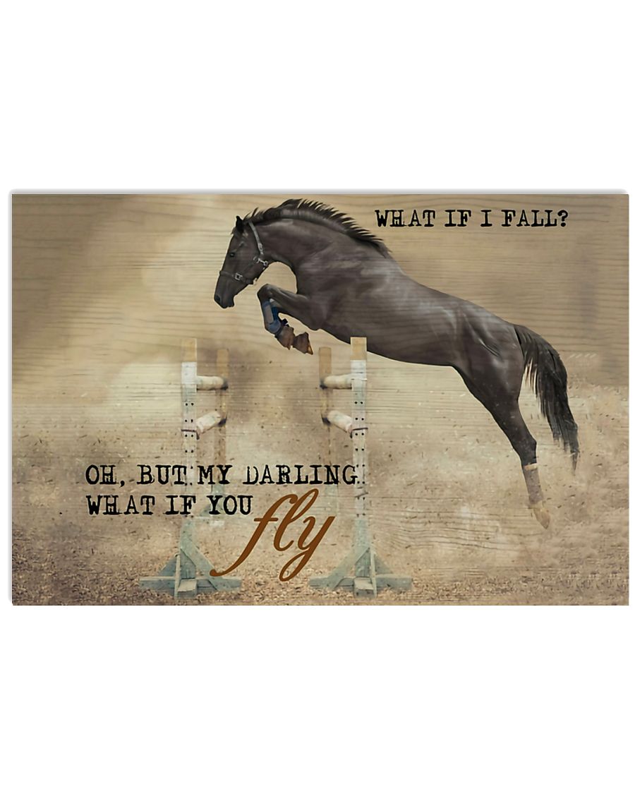 Horse Girl What If I Fall 17x11 Poster
