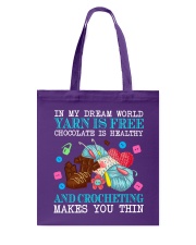 Crocheting Makes You Thin Tote Bag tile