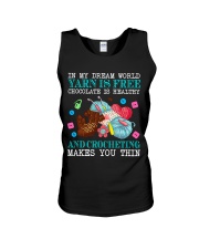 Crocheting Makes You Thin Unisex Tank tile