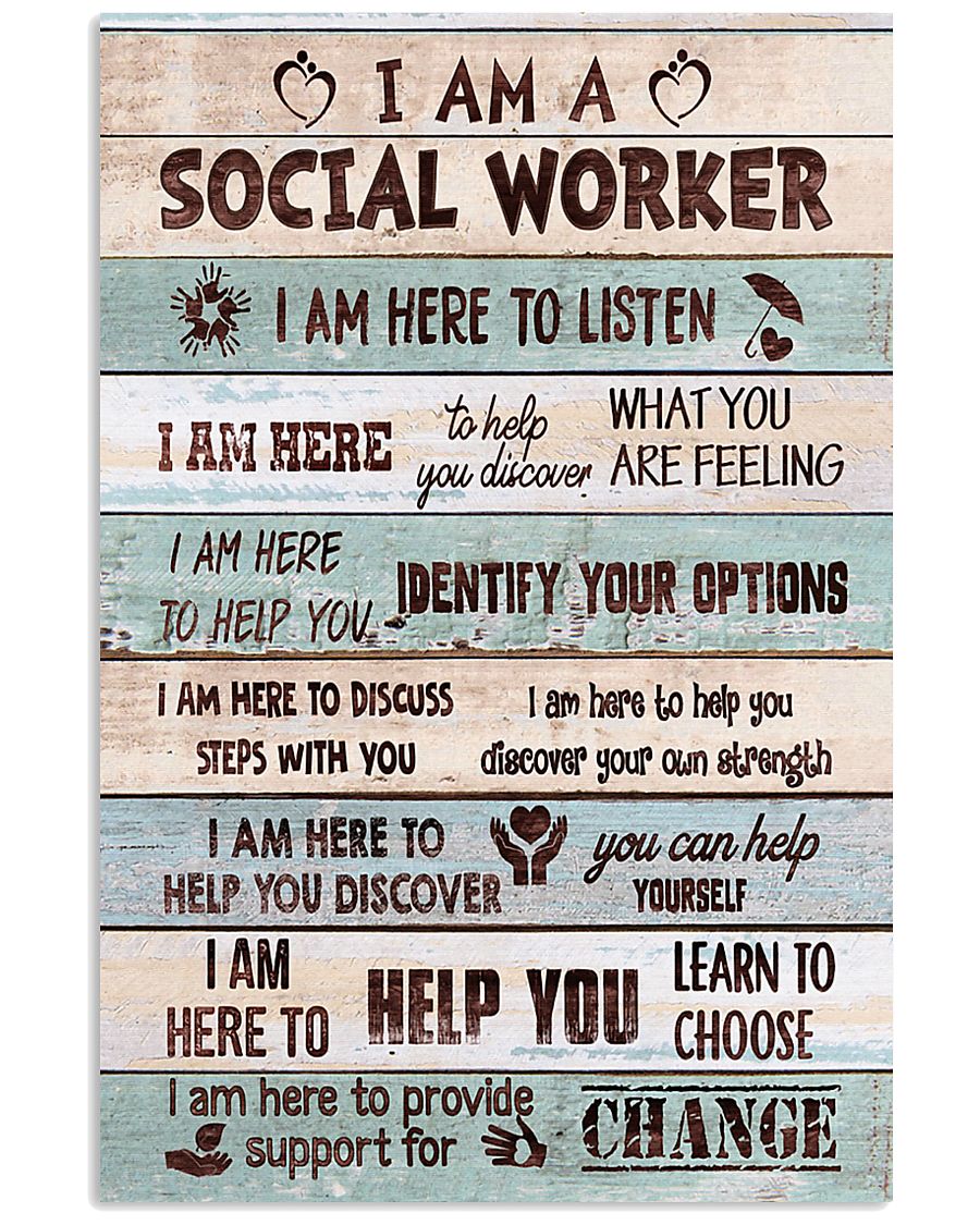 Social worker I am here to provide support Poster 11x17 Poster