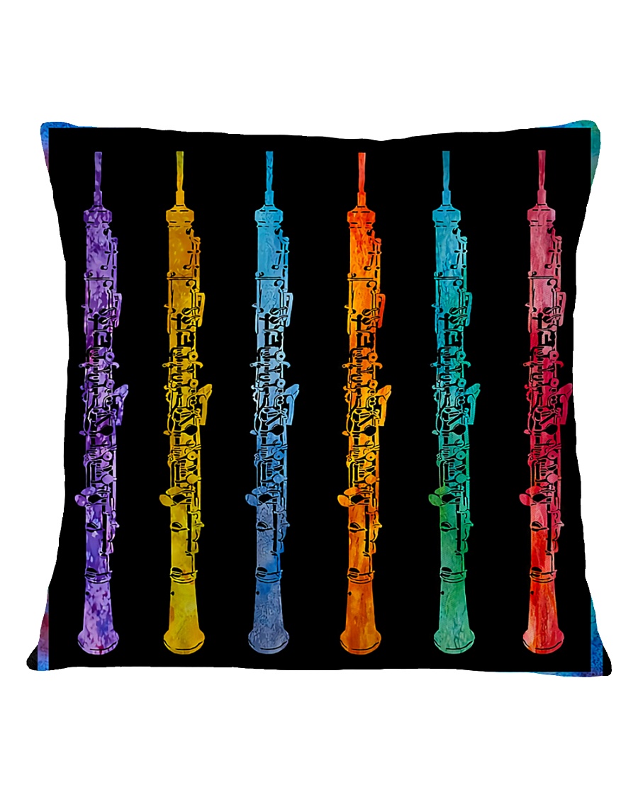 Colorful Oboe Square Pillowcase
