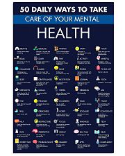 50 Daily Ways To Take Care Your Mental Health 11x17 Poster front