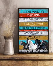 Horse Girl In This Family We Work Hard 11x17 Poster lifestyle-poster-3