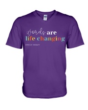 Speech Therapy Words Are Life-changing V-Neck T-Shirt tile