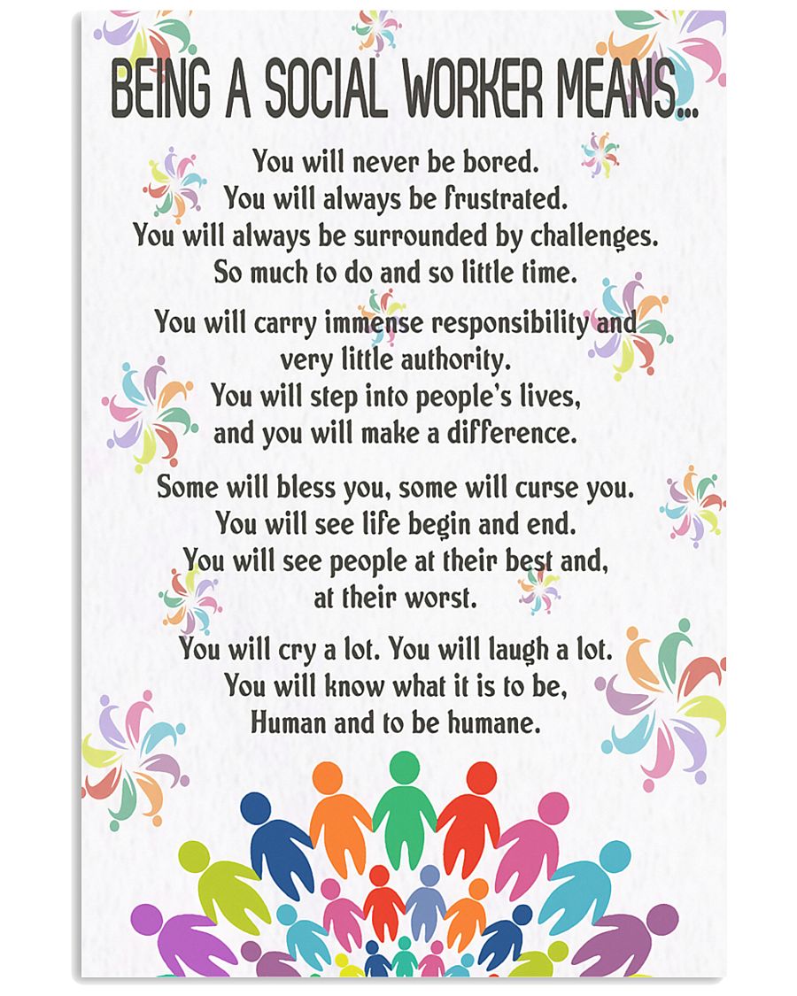 Being A Social Workers Mean Poster 11x17 Poster