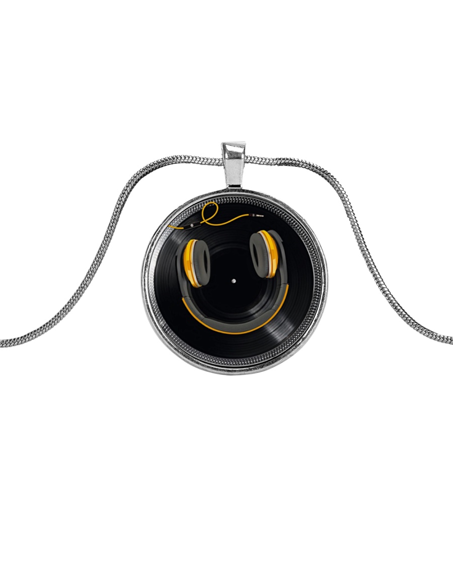 DJ Smile Metallic Circle Necklace