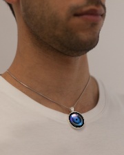 Photographer Gift Metallic Circle Necklace aos-necklace-circle-metallic-lifestyle-2