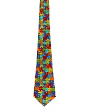 Autism Awareness Colorful Puzzles Tie front