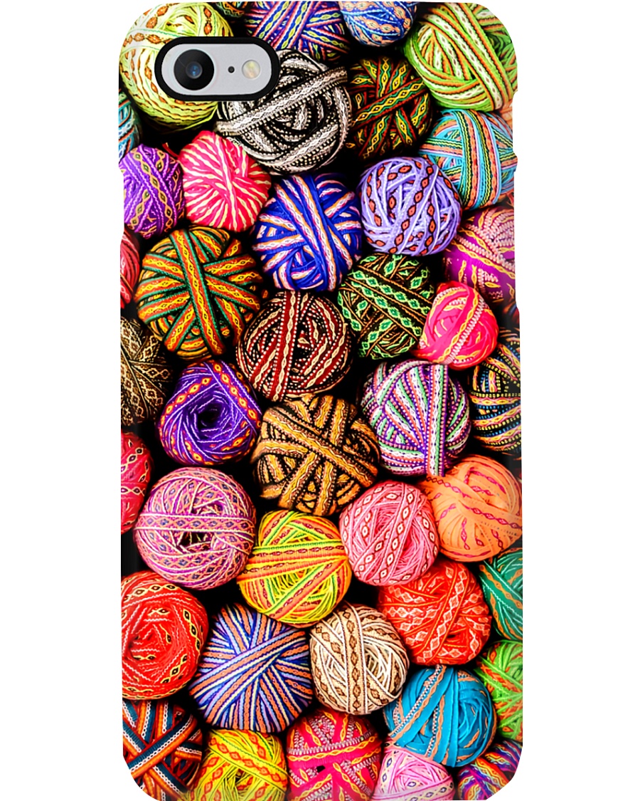 Crochet and Knitting Colorful Yarn Balls Phone Case