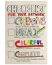 Teacher Check- List For Your Artwork 11x17 Poster front