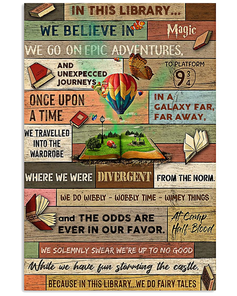 Librarian In This Library We Do Fairy Tales 11x17 Poster