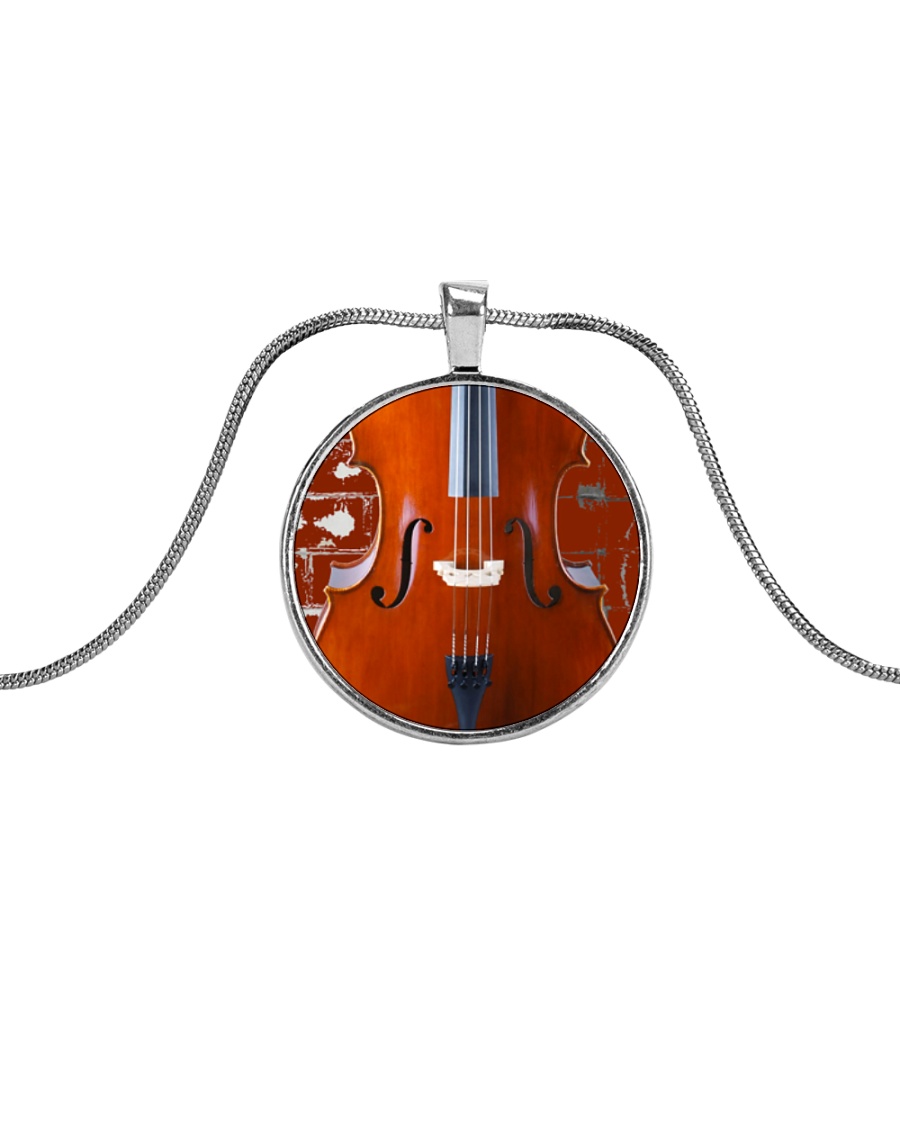 Unique Cello Metallic Circle Necklace