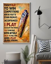 Harmonica I play to feel strong 11x17 Poster lifestyle-poster-1