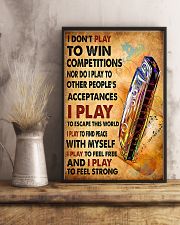 Harmonica I play to feel strong 11x17 Poster lifestyle-poster-3