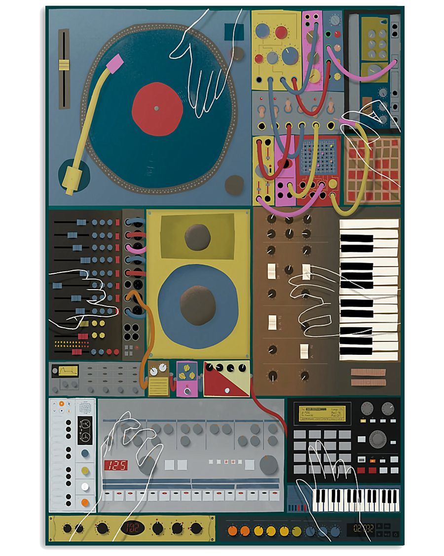Synthesizer Machine 11x17 Poster