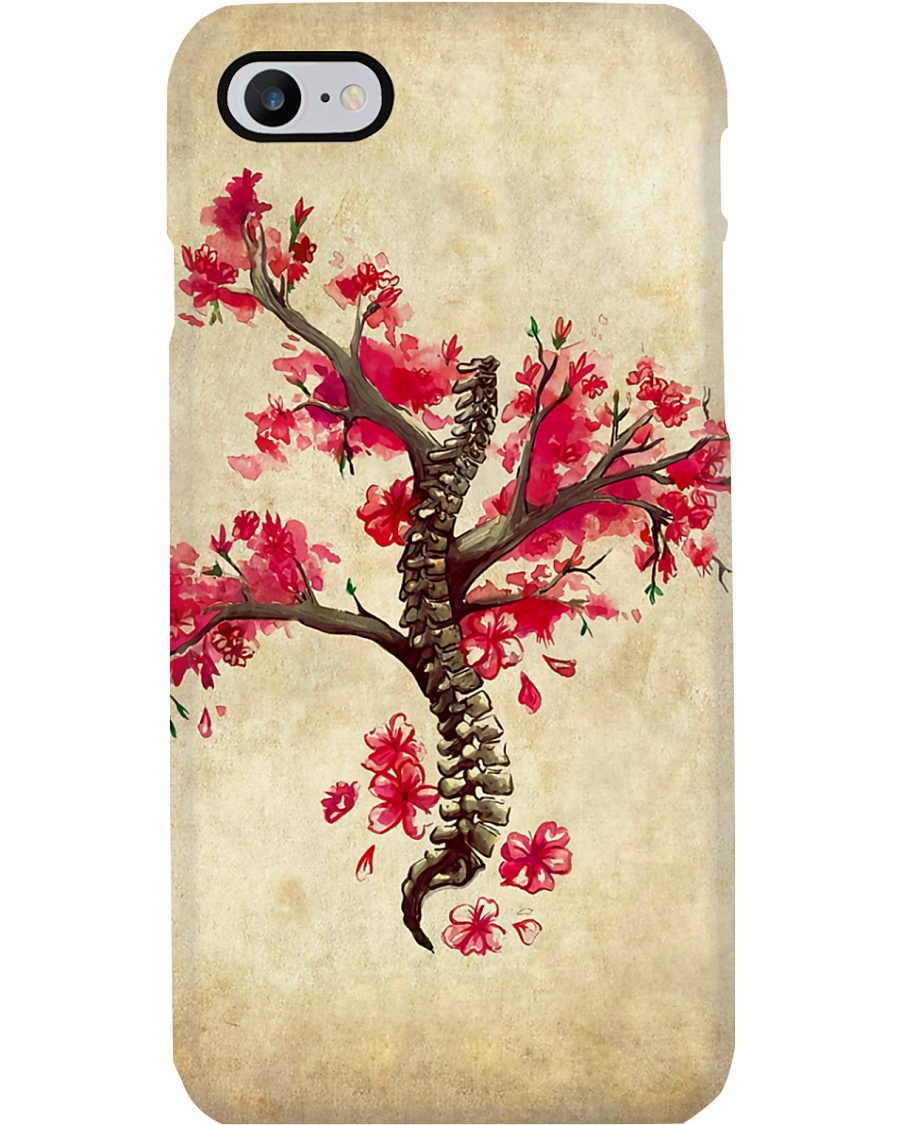 Massage Therapist Cherry Blossom Tree Spine Phone Case