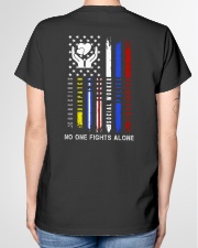 Social Worker No One Fights Alone Ladies T-Shirt garment-tshirt-ladies-back-01