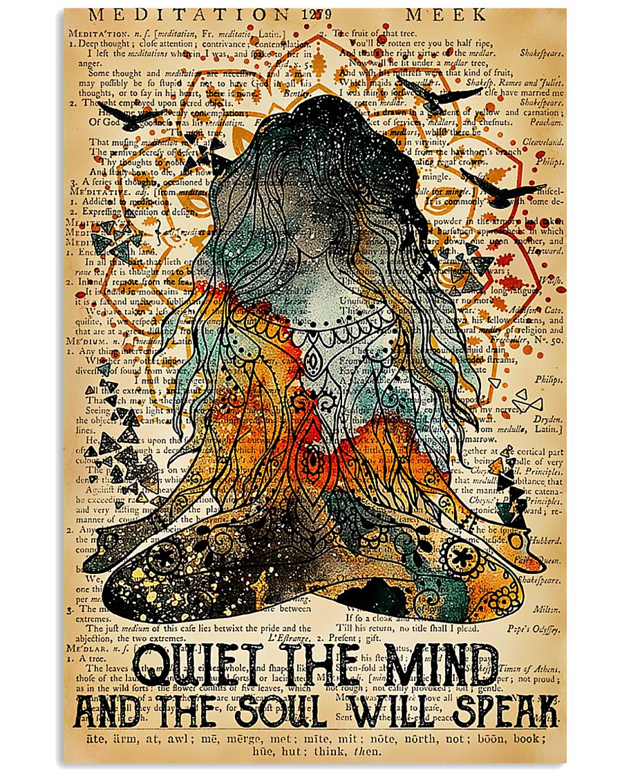 Yoga Quiet the mind and the soul will speak 11x17 Poster