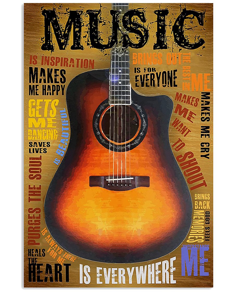Guitar Music Is Everywhere 11x17 Poster
