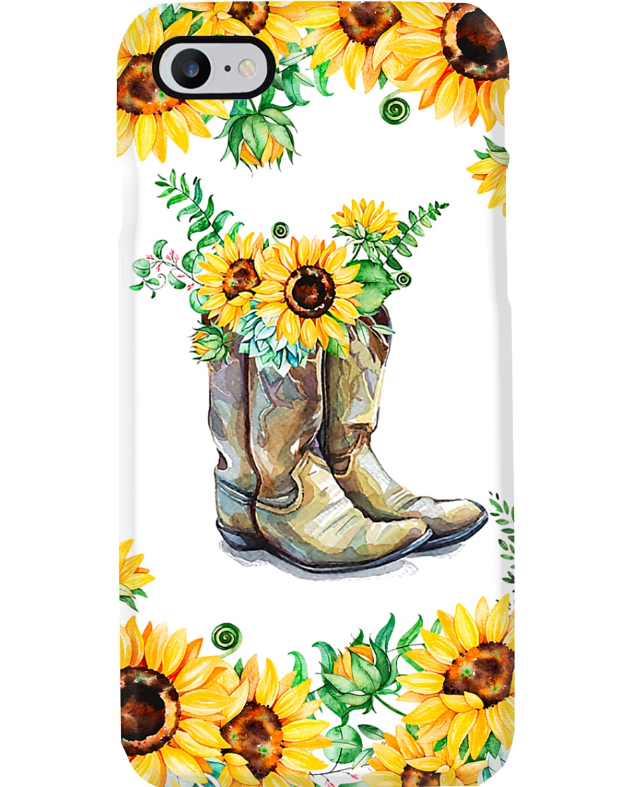 Farmer Sunflower Boots Phone Case