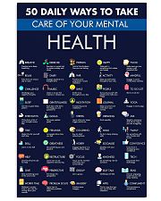 50 Daily Ways To Take Care Of Your Mental Health 11x17 Poster front