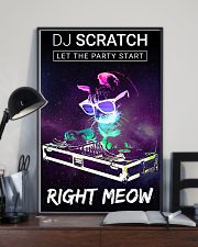 DJ scratch let the party start right meow 11x17 Poster lifestyle-poster-2