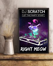 DJ scratch let the party start right meow 11x17 Poster lifestyle-poster-3