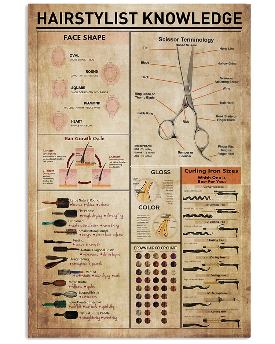Hairdresser Hairstylist Knowledge 11x17 Poster
