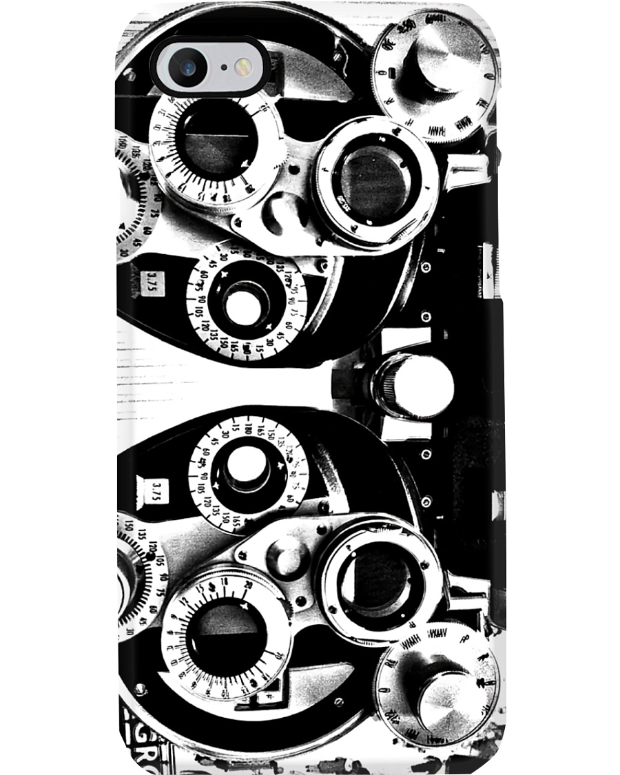 Optometrist Art Black Phoropter Phone Case