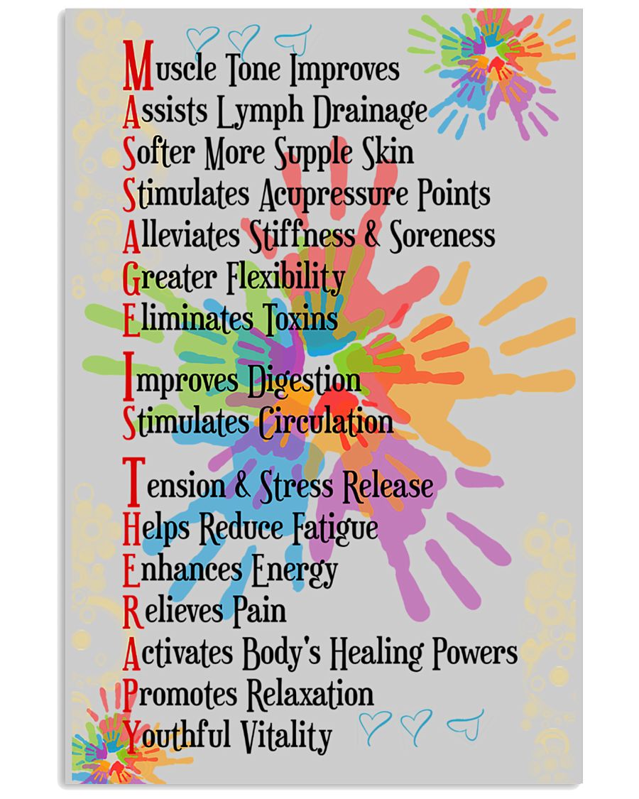 Massage Therapist 5 Hands 11x17 Poster